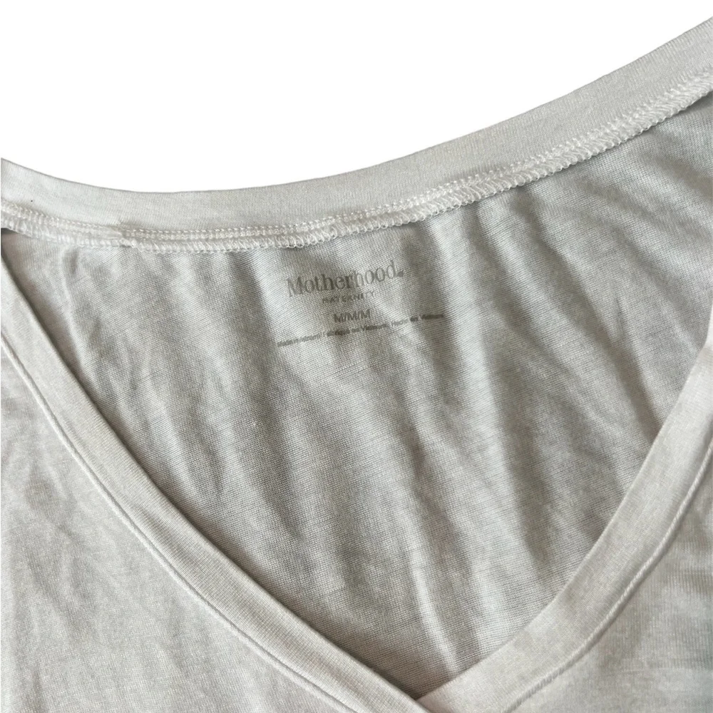 Motherhood Maternity White Long Sleeve Shirt Size Medium - Picture 2 of 4